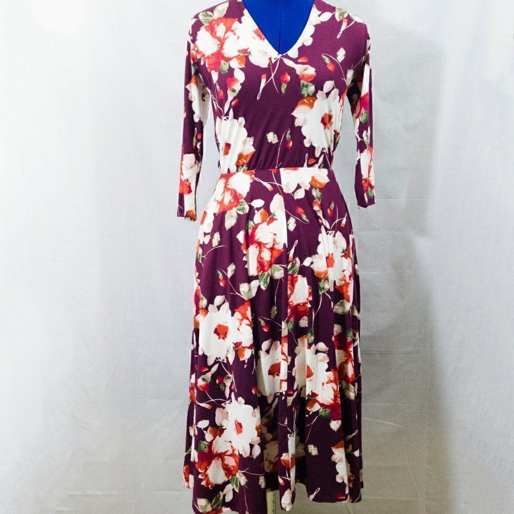 Agnes & Dora Curie Oxblood Floral - Size XS